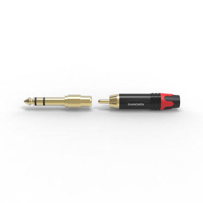 Metal Headphone 6.35 Mm Jack Plug Waterproof Through Hole Mounting