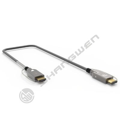 2.1 HD Link Port Fiber Optic Cable TPU Shell Stainless Steel 304 Armored Tube Silicon Line Chip 4K 60Hz 8K 144Hz OD 6.0mm