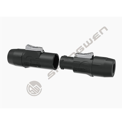 PA6 Plastic Male Waterproof Power Connector Corrosion Resistance For LED Display