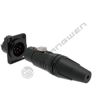 Indoor IP40 Protection 6-Pole XLR Audio Video Connectors for Professional Audio and Video