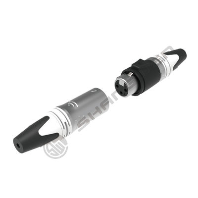 High Power Waterproof 3 Pin XLR Plug Female Socket Adapter IP65 DMX Panel Mount Audio Wire Connector Zinc Alloy Material