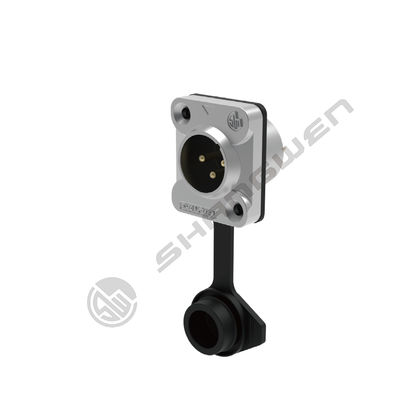 High Power Waterproof 3 Pin XLR Plug Female Socket Adapter IP65 DMX Panel Mount Audio Wire Connector Zinc Alloy Material