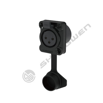 Powerful Outdoor Waterproof 3 Pin XLR Plug Female Socket Adapter for DMX Panel Mount Audio Wire Connector Copper Material