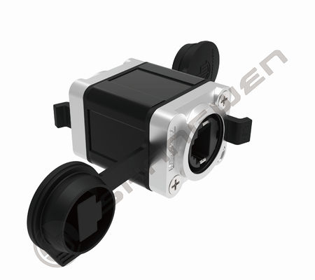 Outdoor Waterproof Ethercon RJ45 Connectors Female Adapter for Cat5e Network Power Ethernet Cable Extension Connector