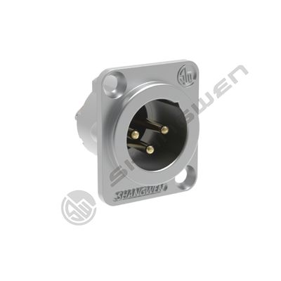 Mini D-Type XLR Audio Connector 3-Pin Male Socket Zinc Alloy Shell Panel Mount Jacks for Audio Speaker Microphone XLR Female