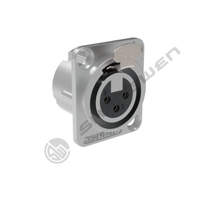 Mini D-Type XLR Audio Connector 3-Pin Male Socket Zinc Alloy Shell Panel Mount Jacks for Audio Speaker Microphone XLR Female