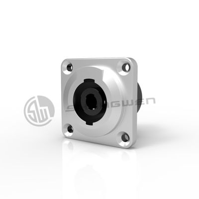 China Manufacture Square Shape Four Thru Holes Loudspeaker Connector 4 Pins Male Connector
