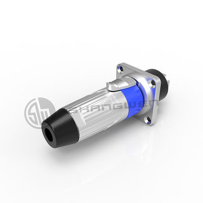 China Manufacture Square Shape Four Thru Holes Loudspeaker Connector 4 Pins Male Connector