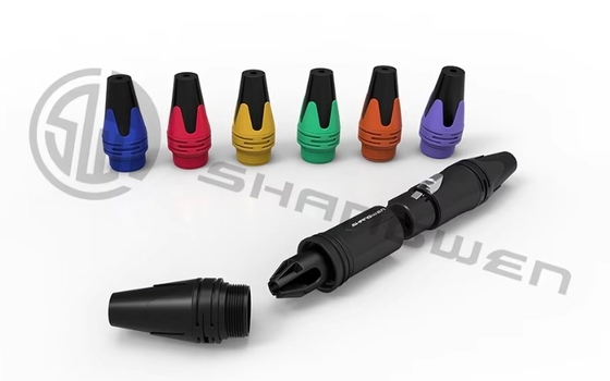 IP40 Indoor Audio Cable Plug 7-Pin XLR Female Socket Connector with 3.5mm Gold Conductor Shell Plating and High Durability