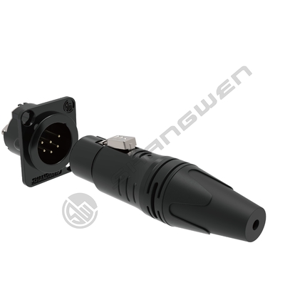 Industrial Electronics Accessories 6-Pin XLR Audio Video Connectors Indoor IP40 Protection 6-Pole Plug Socket Male Female