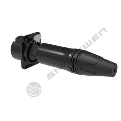 7.5A Rated Current XLR Connector Male and Female Panel Mount Jacks for Audio Connections in Indoor Environments