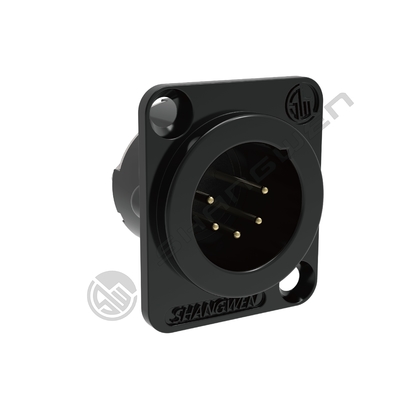 7.5A Rated Current XLR Connector Male and Female Panel Mount Jacks for Audio Connections in Indoor Environments