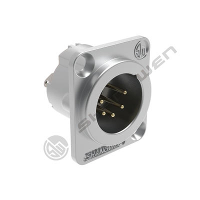 7.5A Rated Current XLR Connector Male and Female Panel Mount Jacks for Audio Connections in Indoor Environments