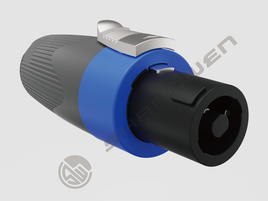 4 Pole D-Shape 4Pin Female to Male Speakon Cable Connector for Loudspeaker Connection