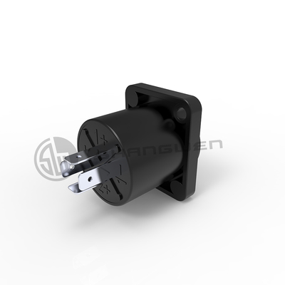 D-Shape 4-Pin Industrial Electronics Loudspeaker Chassis Latch Lock Plastic Copper Male Bronze Pillar Speaker Connector