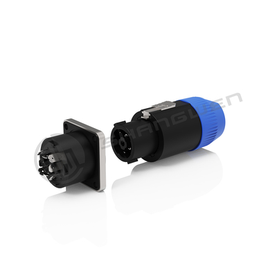 Industrial Electronics Accessories Silver Plastic 8 Pin Connector for Audio Video Electronics Brass Alloy Female Plug 30A