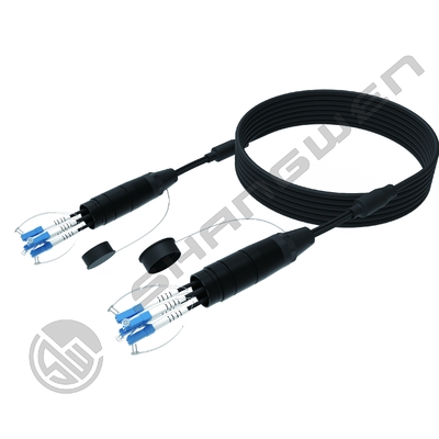 Outdoor Networking 50M Length Singlemode TPU Waterproof Fiber Optic Cable Drum Reel with LC-LC Connectors OM2/OM3/OM4