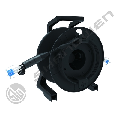 Outdoor Networking 50M Length Singlemode TPU Waterproof Fiber Optic Cable Drum Reel with LC-LC Connectors OM2/OM3/OM4
