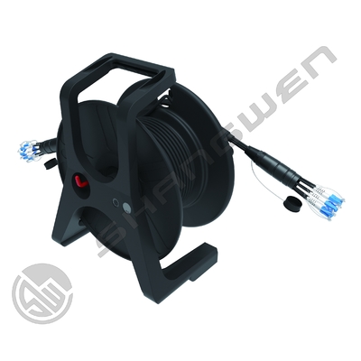 Black 4/6/8 Cores Outdoor Armored PDLC LC SC FC Singlemode 4Fibers 6Cores 8 Fibers Option Meters Patch Cord Bundle Reel Drum
