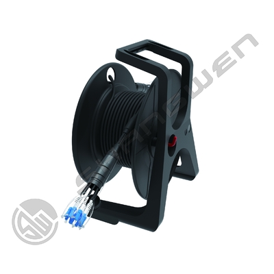 Black 4/6/8 Cores Outdoor Armored PDLC LC SC FC Singlemode 4Fibers 6Cores 8 Fibers Option Meters Patch Cord Bundle Reel Drum