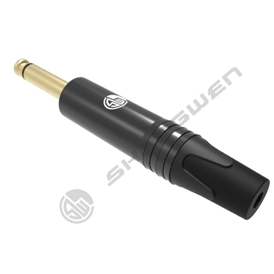 Metal 6.35 mm 6.35mm 1/4" Inch Mono Jack Male Plug, 2-Pole - Pack of 2, Plastic Grip Repair Jack TS Solder Audio Cable Connector