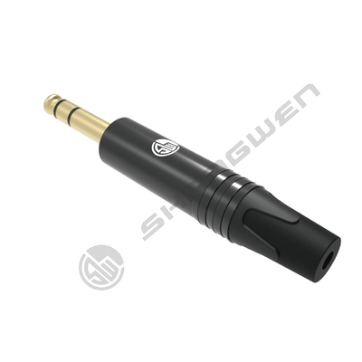 Metal 6.35 mm Jack Plug Through Hole Audio Jack Connector 2 Contact Jack Connector 6.35 mm Cable Mount Stereo Plug 2 Pole