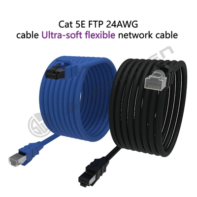 Cat5e FTP Ethernet Network Internet Patch Cord Cable RJ45 24AWG 4P 4pair CE UL Multiple Copper Twist Soft CCA BC Conductor