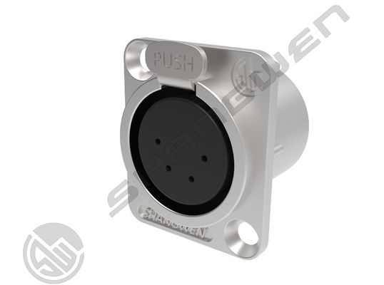 New IP40 Indoor Audio Video Cable Connector XLR 4 Pin Female Socket with Solder Adapter and Jack Lead Cable Zinc Alloy Housing