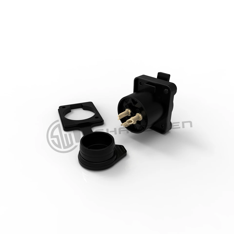 Black and Yellow D Shape IP67 Connector Accessories Pack of 10 ...