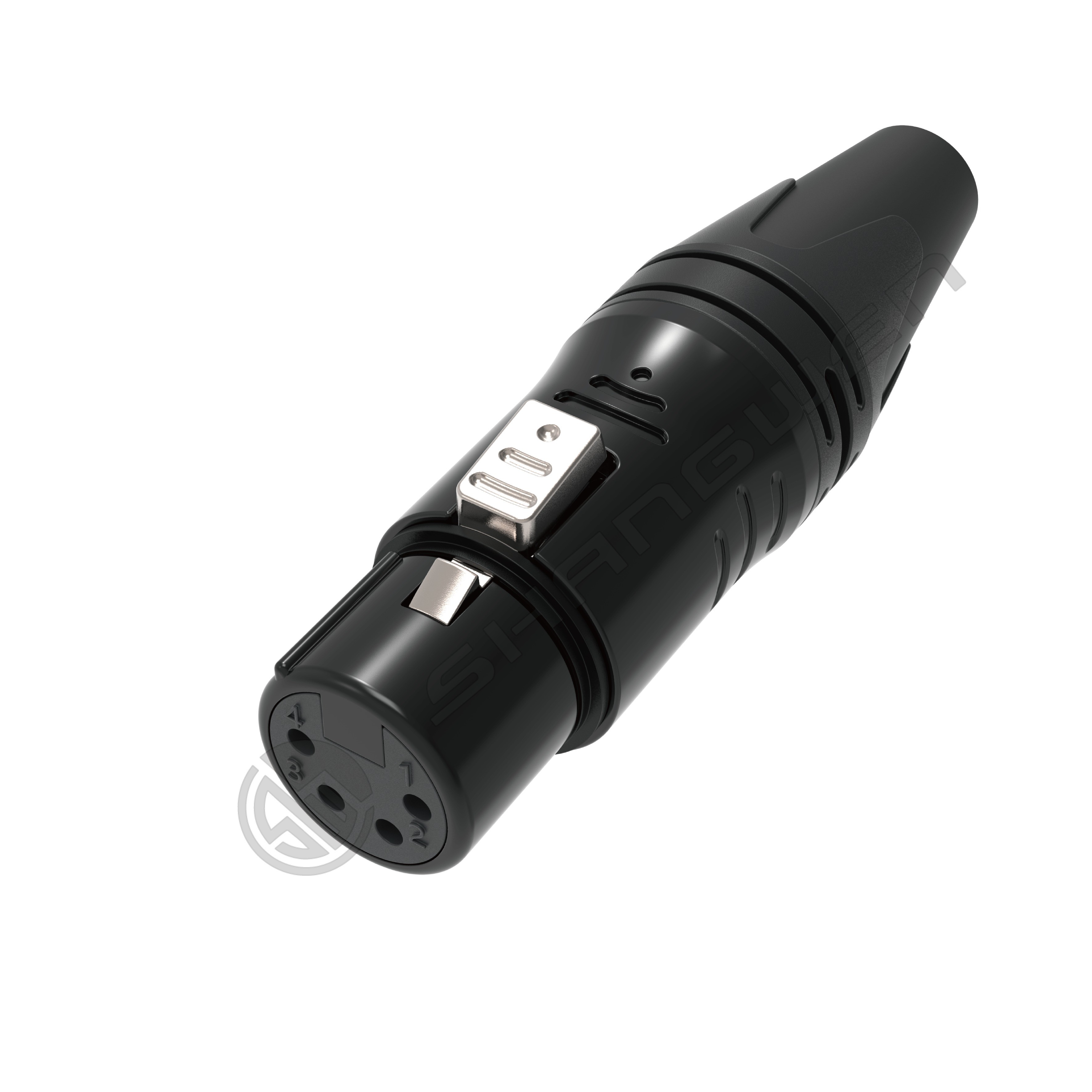 Indoor Audio 4-Pin XLR Mount Connector IP40 Protection Class 4-Pole ...