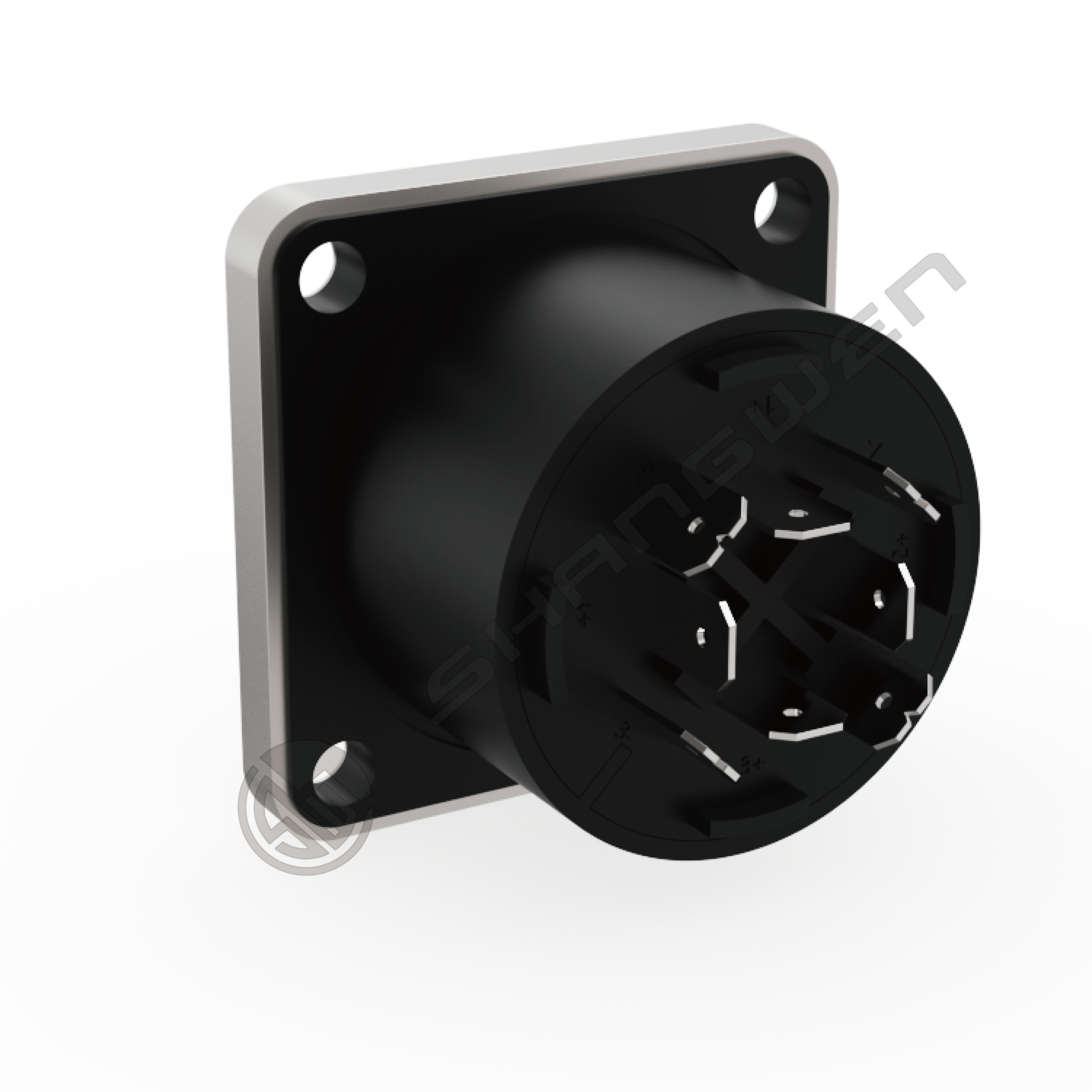 Quick Lock Rugged Durable 8 Pore 8 Pin Male Socket Chassis Industrial ...