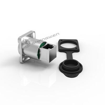 Electrical Waterproof Rj45 Female Connector Outdoor Industrial Chassis Connector