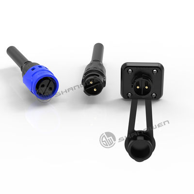 Electrical IP67 Power Connector 2 Pin Male Socket Connector Industrial