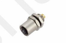 M5 Female Front Mount Socket Solder Screw M5*0.5 3/4pin 20A  IP67