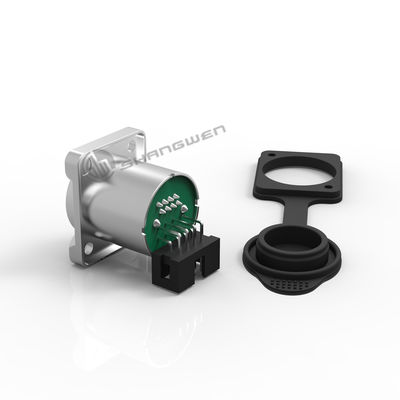 Ethernet Waterproof Rj45 Connector Outdoor Industrial Chassis Connector