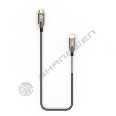 2.1 HD Link Port Fiber Optic Cable TPU Shell Stainless Steel 304 Armored Tube Silicon Line Chip 4K 60Hz 8K 144Hz OD 6.0mm