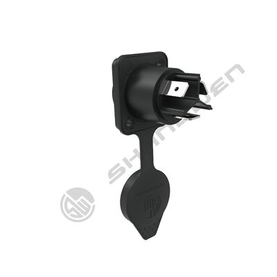 Male Chassis Waterproof Power Connector 250V 20A 3 Conductor