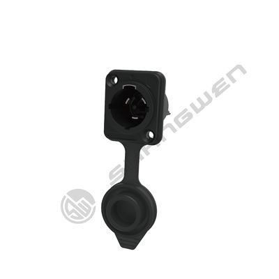 Male Chassis Waterproof Power Connector 250V 20A 3 Conductor