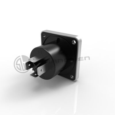 China Manufacture Square Shape Four Thru Holes Loudspeaker Connector 4 Pins Male Connector