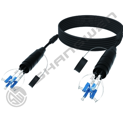 Outdoor Networking 50M Length Singlemode TPU Waterproof Fiber Optic Cable Drum Reel with LC-LC Connectors OM2/OM3/OM4