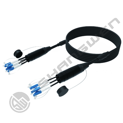 LC SC FC Communication Cables TPU Waterproof LC-LC Singlemode Armored PDLC Fiber Optic Patch Cable Reel 4/6/8 Cores