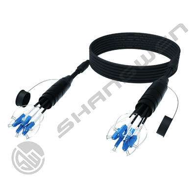 LC SC FC Communication Cables TPU Waterproof LC-LC Singlemode Armored PDLC Fiber Optic Patch Cable Reel 4/6/8 Cores