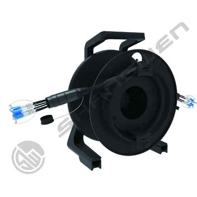 LC SC FC Communication Cables TPU Waterproof LC-LC Singlemode Armored PDLC Fiber Optic Patch Cable Reel 4/6/8 Cores
