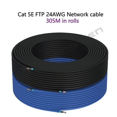 Cat5e FTP Ethernet Network Internet Patch Cord Cable RJ45 24AWG 4P 4pair CE UL Multiple Copper Twist Soft CCA BC Conductor