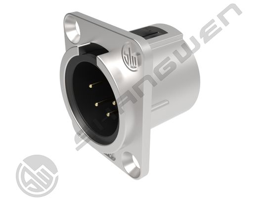 New IP40 Indoor Audio Video Cable Connector XLR 4 Pin Female Socket with Solder Adapter Male Socket Xlr Connector