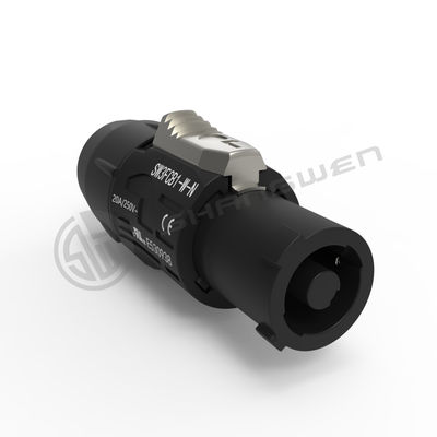 Shangwen Outdoor Use Powercon Ip65 Connectors Black Output 3 Pin Male Power Connector