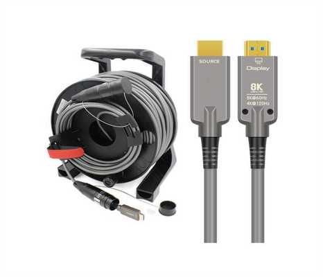 Optical Fiber HD Link Port Cable Drum Armored 8K TPU Covered  Cable for Audio Video TV HD 2.1 Type a to Type a