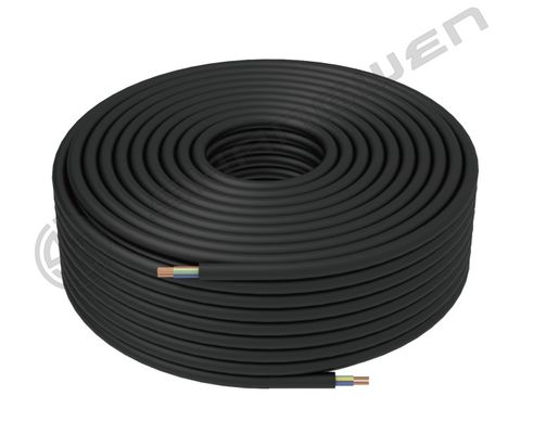 3*2.5mm2  H07RN-F 450/750V  CCC VDE 3 Core Sheathed Wire Bare Copper Core Cable 2.5 mm² 3 Core Power Cable Black Rubber Cable