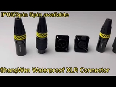 Small XLR Power Connector Outdoor Waterproof 3 Pin Male Plug Connector