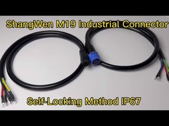 M19 Female Electrical Plug Connector IP67 6 Pin Waterproof Connector Industrial